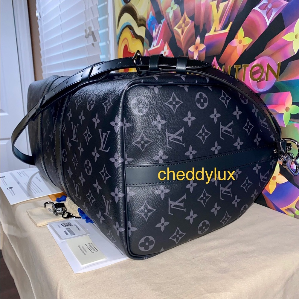 🖤🖤🖤AUTHENTIC LV KEEPALL BANDOULIÈRE 45 ECLIPSE - Picture 7 of 14